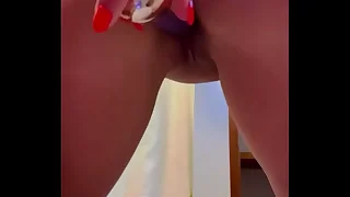 Squirting orgasm in my bathroom